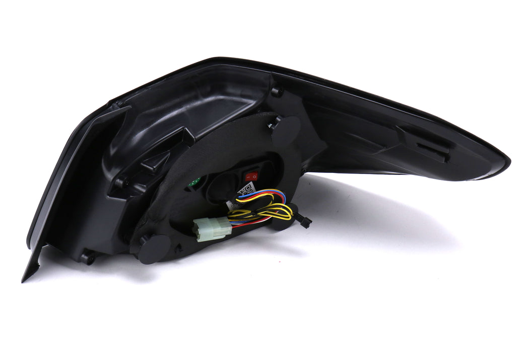 OLM Evolution Tail Lights (Smoked Lens, Black Base, Red Bar) - 15+ WRX