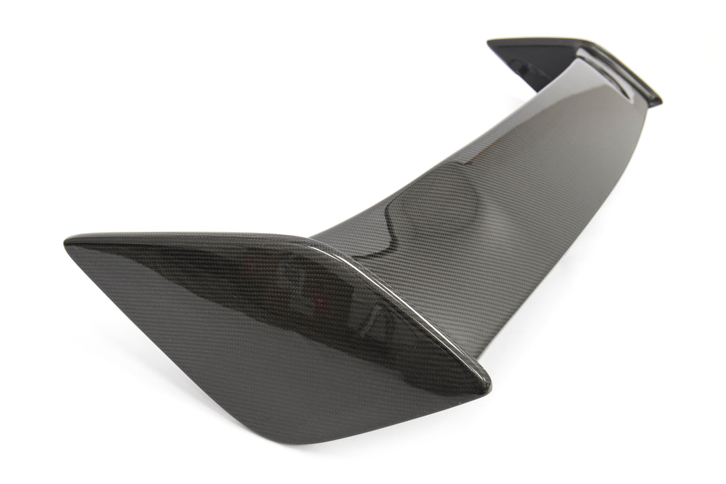 OLM Silverline Carbon Fiber OEM S Style Spoiler with Black Bases - 2015+ WRX / 2015+ STI