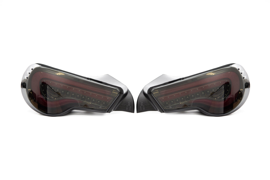 OLM VL Style Sequential Tail Light with Red Bar (Smoked Lens, Gold Base) - 13+ FT86