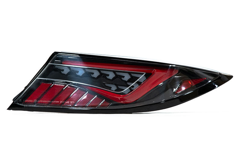 OLM "Scythe Style" LED Taillights (Clear Lens/Black Base/Red Bar) - 2022+ BRZ / GR86